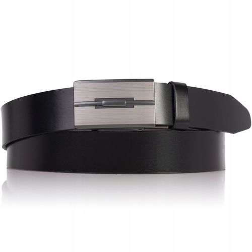 Pasek SKÓRZANY męski SEPHER Automat CZARNY spodni na Arena.pl