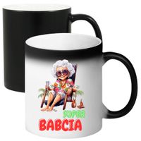 KUBEK MAGICZNY Z NADRUKIEM PREZENT NA DZIEŃ BABCI URODZINY BABCIA