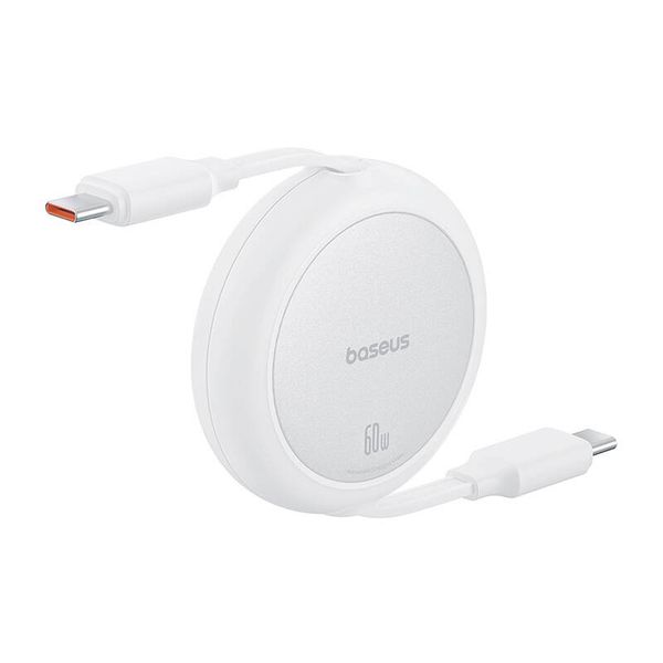 Kabel USB Baseus Free2Pull Mini USB-C do USB-C, 60W, 1, (biały) zdjęcie 3