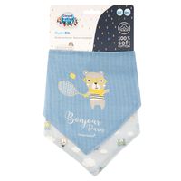 CANPOL Pierwszy śliniak muślinowy 2 sztuki NIEBIESKI