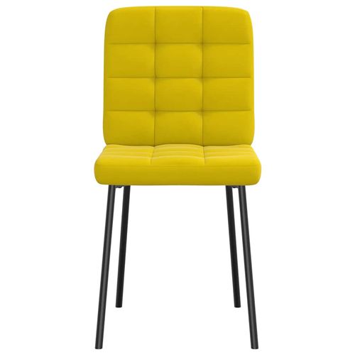 Krzesła stołowe, 4 szt., żółte, aksamitne na Arena.pl