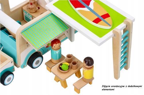 ADAMTOYS KAMPER DLA DZIECI POJAZD PODRÓŻNY AUTKO ZABAWKOWY POJAZD SURF VAN na Arena.pl