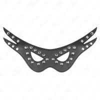 kink skorzana maska model 1 - anatomiczna, czarna, 27x13 cm