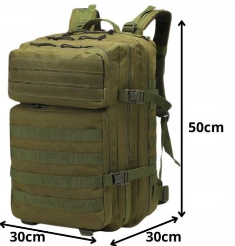DUŻY PLECAK WOJSKOWY POJEMNY TURYSTYCZNY TAKTYCZNY MILITARNY 45L + FLAGA na Arena.pl