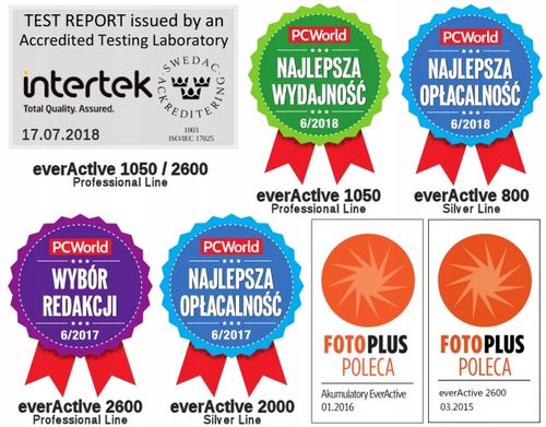 4 x R6/AA everActive 2600 mAh Ni-MH ready to use na Arena.pl