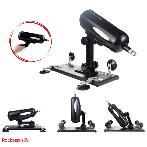 Sex maszyna wibrator dildo zestaw do seksu wymienne końcówki masturbacja na Arena.pl