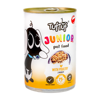 KARMA DLA SZCZENIĄT – MOKRA KARMA DRÓB W SOSIE 415g | TUF TUF JUNIOR