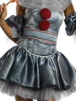 KOSTIUM PENNYWISE IT MOVIE STRÓJ DLA KOBIET PRZEBRANIE NA HALLOWEEN L