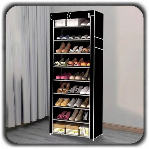 SZAFKA MATERIAŁOWA NA BUTY UBRANIA REGAŁ PÓŁKA GARDEROBA 9 PÓŁEK DUŻA na Arena.pl