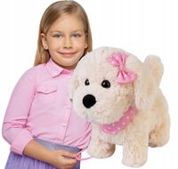 PIESEK Interaktywny chodzący na smyczy zabawka dla przedszkolaka NATALIA 3+