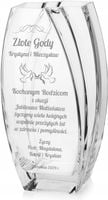 Wazon szklany z grawerem 32cm PREZENT na Urodziny Rocznicę Jubileusz