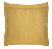 Musztardowa Poszewka Na Poduszkę Z Ozdobną Kantą 100% Bawełna