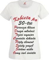 Koszulka damska na URODZINY dla 30-tki 30 nadruk