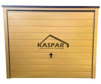 Garaż blaszany 3x4 Brama uchylna żółty  spad w tył GP98