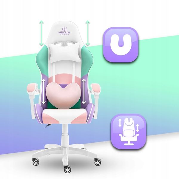 FOTEL GAMINGOWY DLA GRACZA BIUROWY HELL'S zdjęcie 14