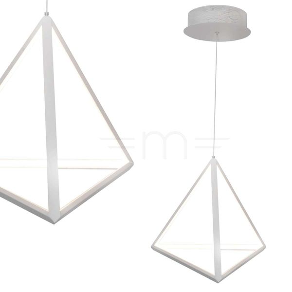LAMPA wisząca TRÓJKĄT LED 20W 3000K 310927 Polux geometryczna OPRAWA biała zdjęcie 3