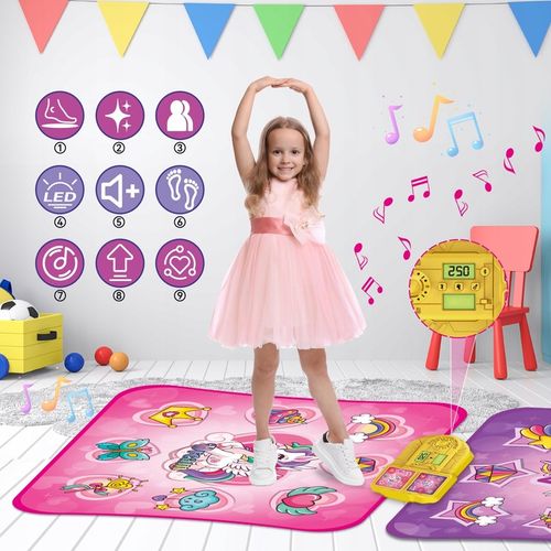 MATA DO TAŃCZENIA MUZYCZNA DLA DZIECI INTERAKTYWNA LED BLUETOOTH 9 × POZIOM na Arena.pl