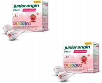 Junior-Angin Lizaki Na Ból Gardła 8 sztuk o smaku truskawkowym