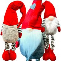 SKRZAT ŚWIĄTECZNY KRASNAL STOJĄCY TELESKOPOWE NOGI GNOM FIGURKA 63-91 CM