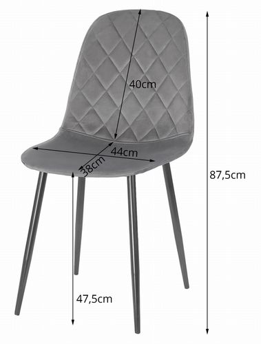 Krzesło ASTI - czarny aksamit x 1 na Arena.pl