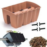 Skrzynka na balustradę DCRO400, Doniczka balkonowa + keramzyt 1l