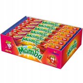 Mamba Gumy rozpuszczalne o smakach owocowych 106 g (4 x 26,5 g) X 24 sztuki