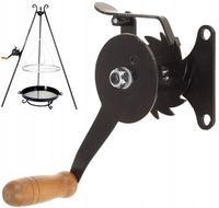 KOŁOWROTEK GRILA GRILLA RUSZTU OGNISKA ŁAŃCUCHA CZARNY KORBKA POLSKI