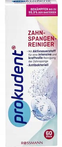 Prokudent tabletki DO czyszczenia APARATÓW ortodontycznych 60szt Z NIEMIEC na Arena.pl