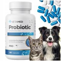 PROBIOTYK dla PSA I KOTA Prebiotyk VETAMED Probiotic 60 kapsułek