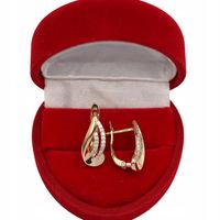 Złote KOLCZYKI ze stali chirurgicznej 316L K1689