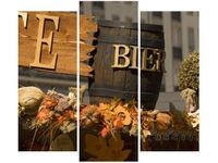 90 80CM OBRAZ T3 ELEM BECZKA PIWA DRUK ŚCIENNY