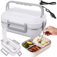 Elektryczny lunchbox podgrzewany pojemnik obiadowy do ciężarówki pracy