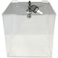 Urna skarbonka puszka skrzynka z plexi przeźroczystej 15x15x15cm