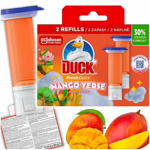 duck fresh discs mango verse - żelowy krążek do toalety 72ml (2 x 36ml) na Arena.pl