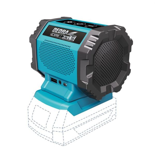 GŁOŚNIK AKUMULATOROWY BLUETOOTH 18V USB SAS - DED7004 zdjęcie 1