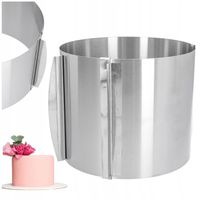 Rant do tortu cukierniczy obręcz opaska regulowany 16-30 cm wysoki 15 cm