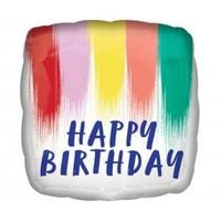 balon foliowy 18" sqr "happy birthday" paint