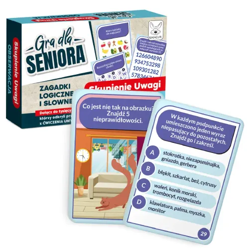 Gra dla seniora. Skupienie uwagi. Obserwacja na Arena.pl