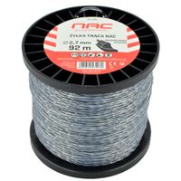 ŻYŁKA TNĄCA NAC DO KOS I PODKASZAREK 2,7 MM 92 MB SKRĘCANY KWADRAT + RDZEŃ