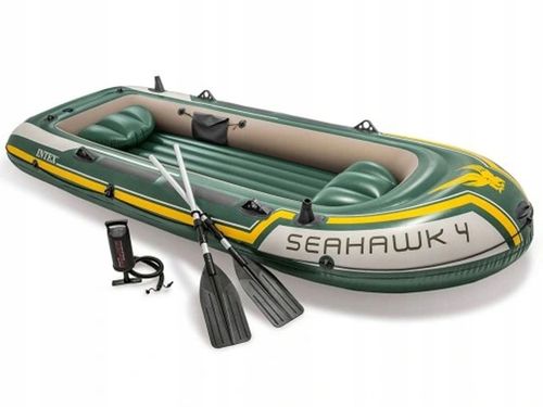 PONTON WĘDKARSKI INTEX SEAHAWK 4-0S + 2 WIOSŁA POMPKA 351cm na Arena.pl