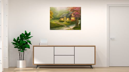 Obraz Płótno 40X30 Wieczorem Nad Strumykiem na Arena.pl