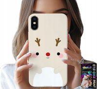 ETUI DO IPHONE X / XS - RENIFEREK, RENIFER, ŚWIĄTECZNE WZORY