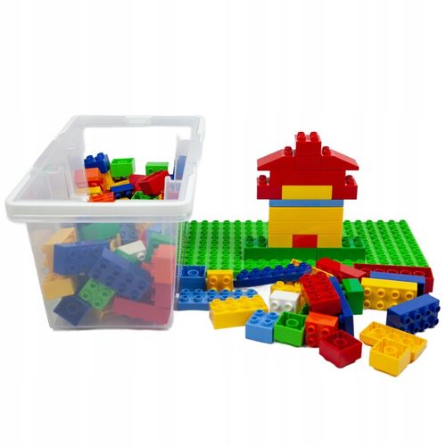 KLOCKI KONSTRUKCYJNE UNICO POJEMNIK Z PŁYTKĄ 120 ELEMENTÓW KOMPATYBILNE na Arena.pl