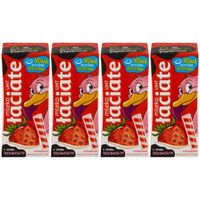 Łaciate Mleko UHT o smaku truskawkowym 200 ml x 4 sztuk