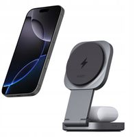 Ładowarka bezprzewodowa 2w1 AUKEY MagSafe Apple iPhone Airpods SKŁADANA
