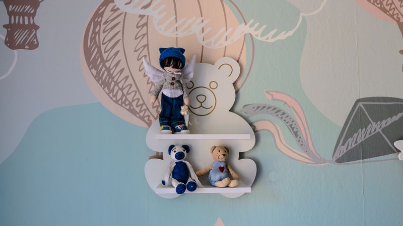 Półka Miś Dwupoziomowa Misiu biały zdjęcie 6