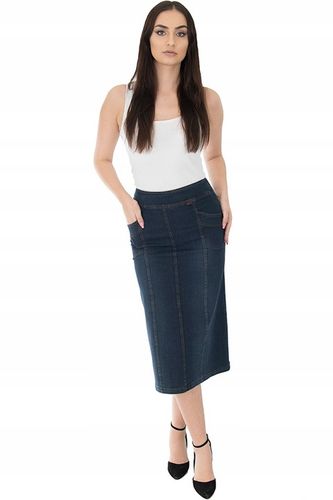 SPÓDNICA JEANS MAXI (38-58) KOLORY r.46 na Arena.pl