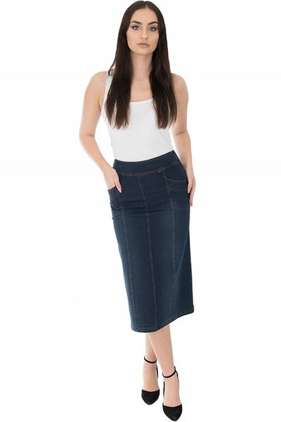 SPÓDNICA JEANS MAXI (38-58) KOLORY r.46 zdjęcie 9