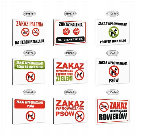 Tabliczka znak informacyjny DIBOND 40x30 ZAKAZ PALENIA nadruk UV na Arena.pl