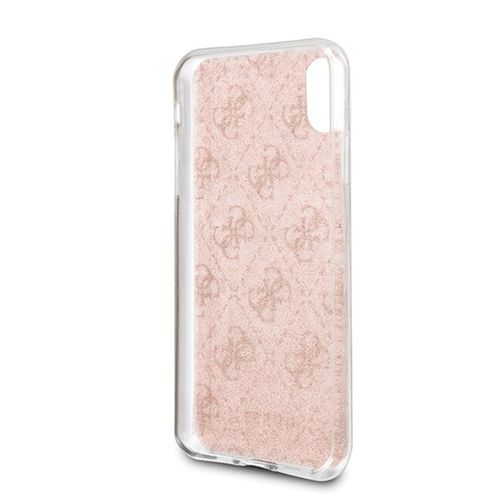 Guess 4G Peony Solid Glitter - Etui iPhone Xs / X (różowy) na Arena.pl